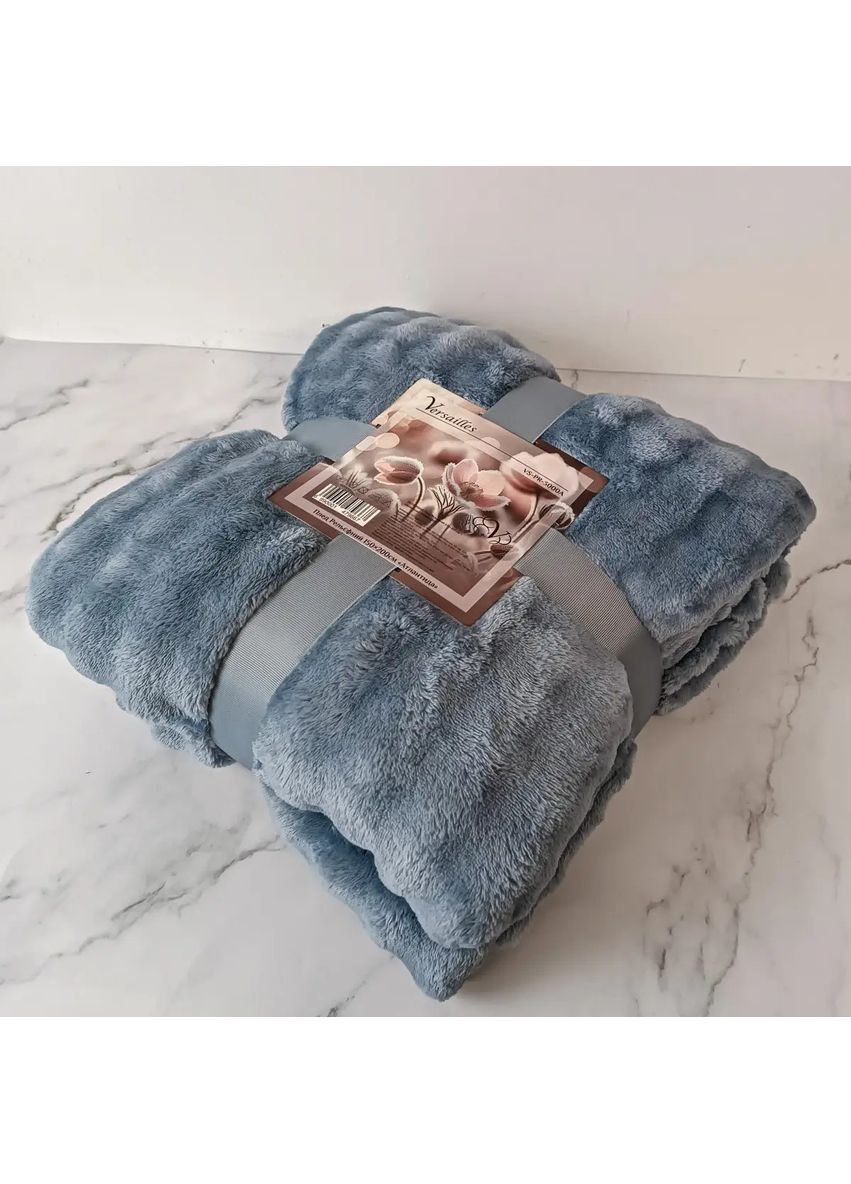 Плед Рельєфний Атлантида VS-PR-4400A 200х220 см синій Versailles (364102567)