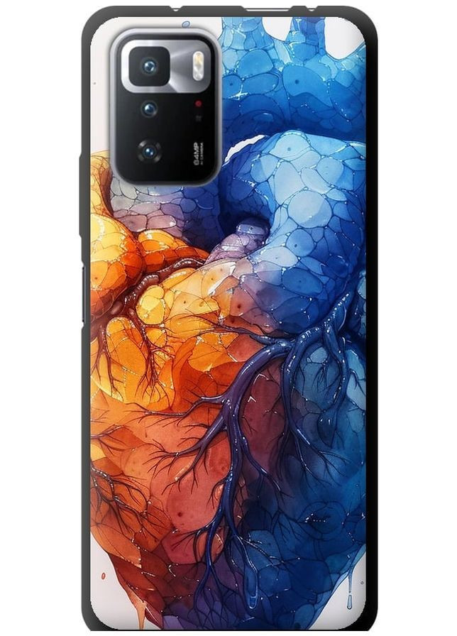 TPU чорний чохол 'Арт-серце' для Endorphone Xiaomi Redmi Note 10 Pro 5G (285117616)