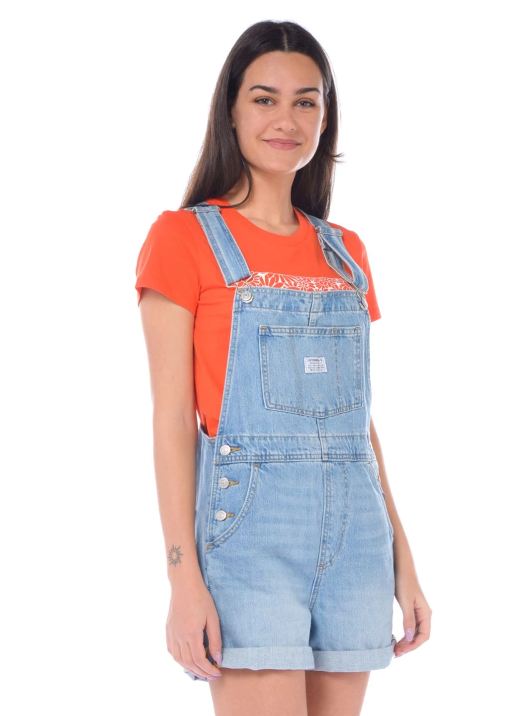 Жіночий комбінезон Levi's Vintage Shortall Sunset Skate Xs однотонний блакитний
