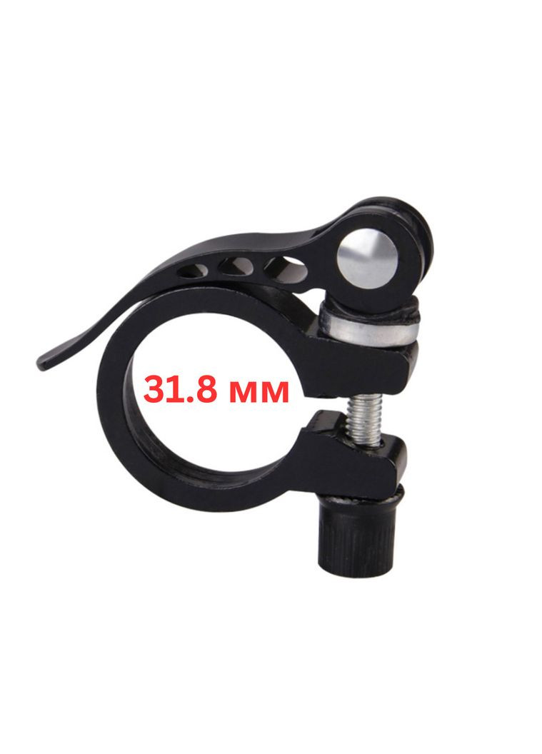 Хомут зажим для подседельной трубы 31,8 мм с эксцентриком в черном цвете China (366874296)