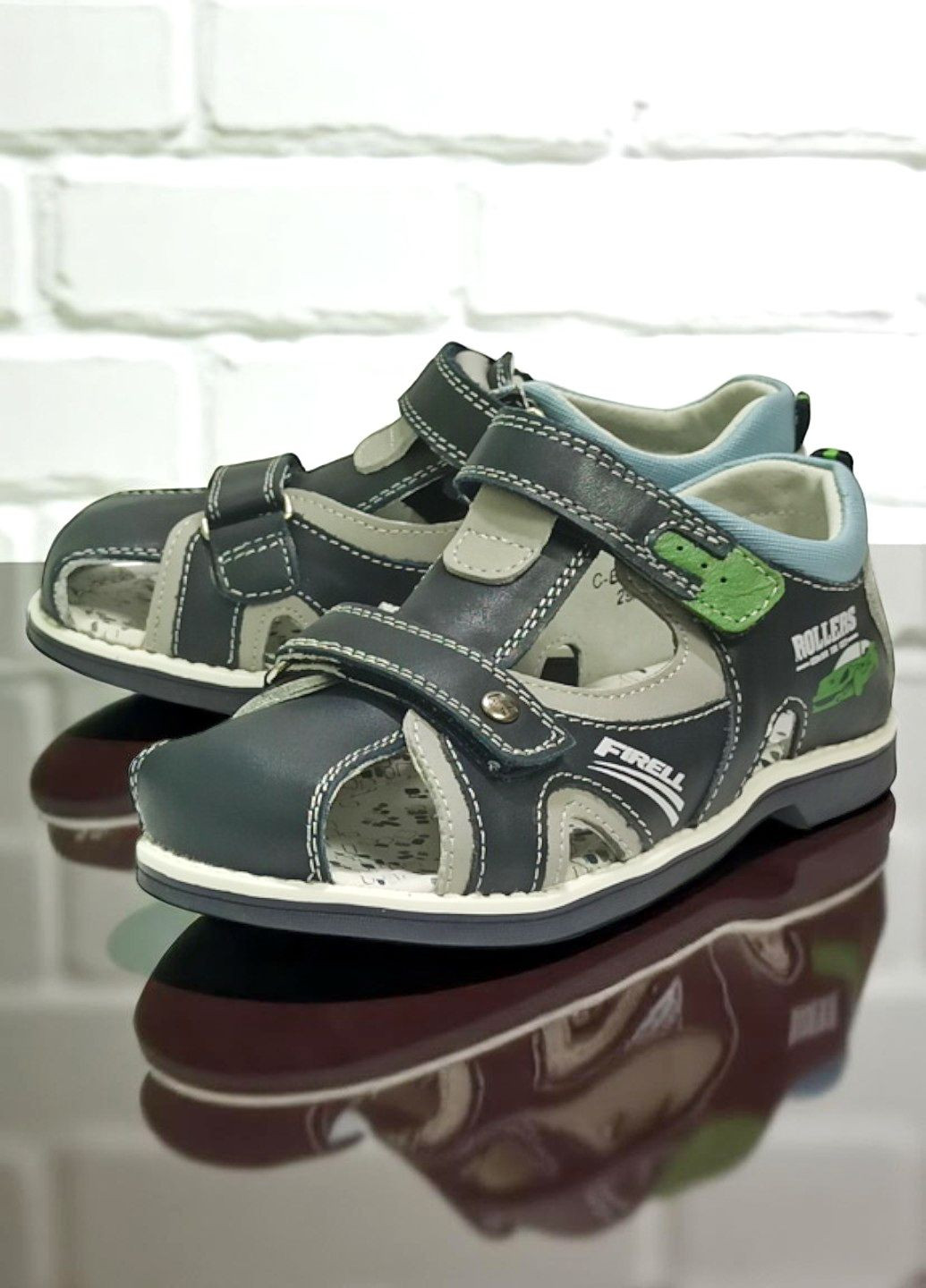 Ортопедичні закриті босоніжки сандалі на липучках для хлопчика bi&ki Biki (328925293)