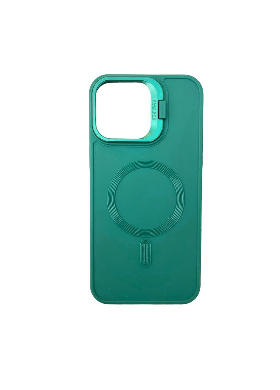 Силіконовий чохол з MagSafe для iPhone 15 Dark Green Wave (294843054)
