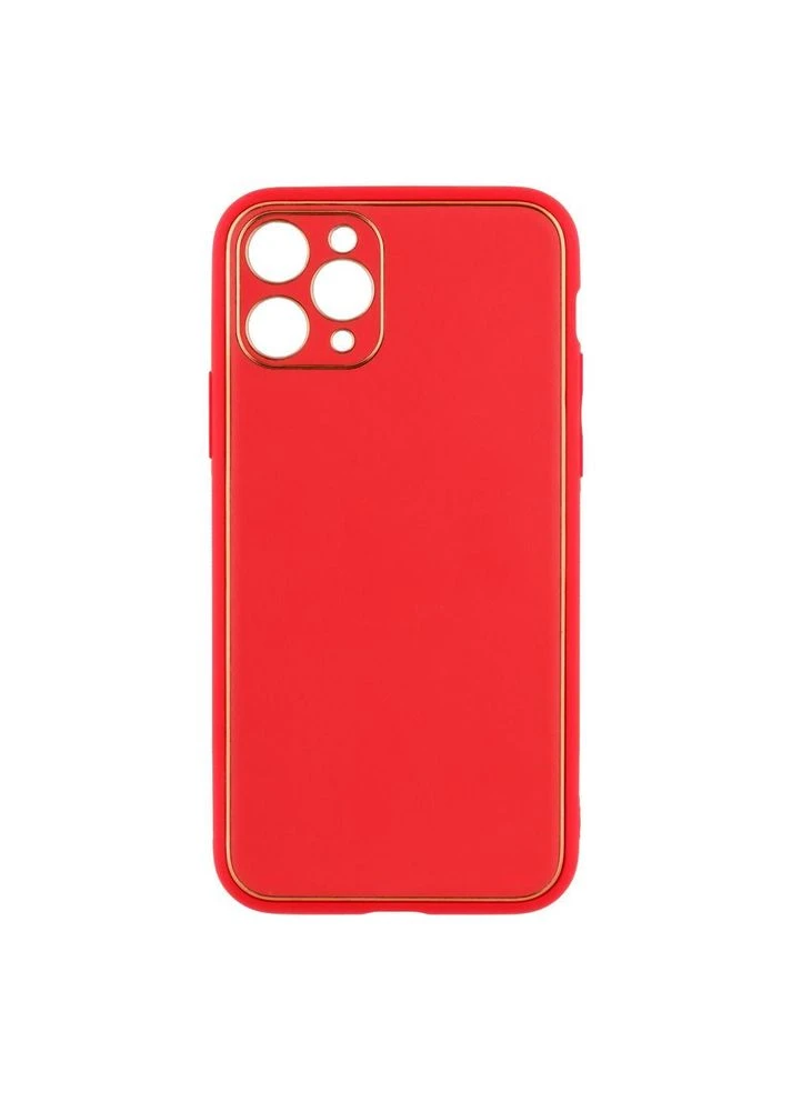 Чохол Leather Gold with Frame для iPhone 11 Pro Red No Brand (317229172)