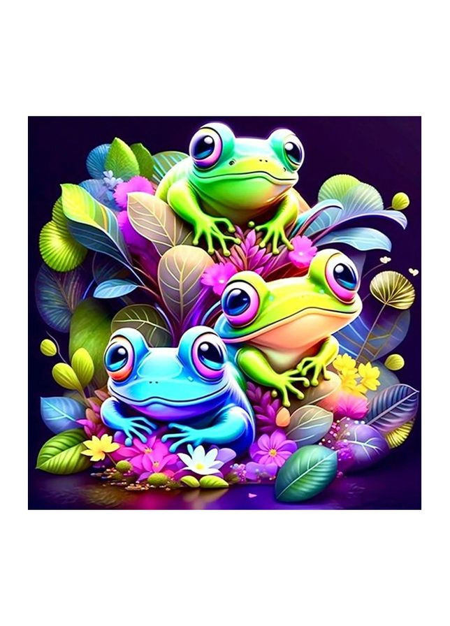 Набір для розпису по номерах - Різнобарвні жабенята колір різнокольоровий ЦБ-00244664 Strateg (282818753)