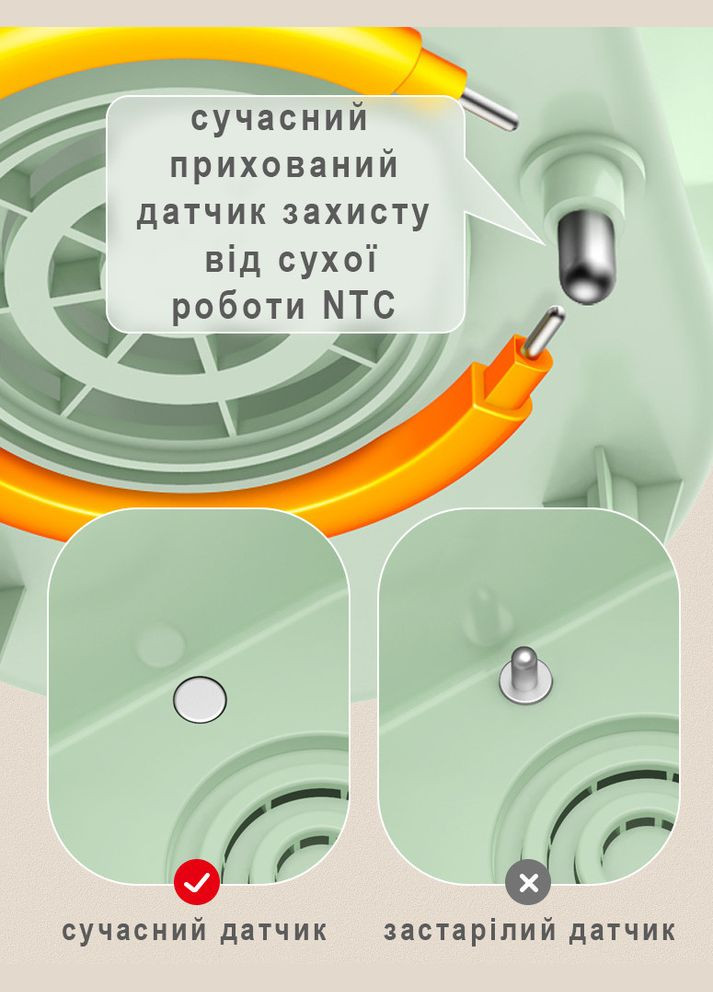Підігрівач стерилізатор для пляшечок 6в1 сенсорний та дуже місткий Liquid Heater, м'ятний LELIK (303401768)