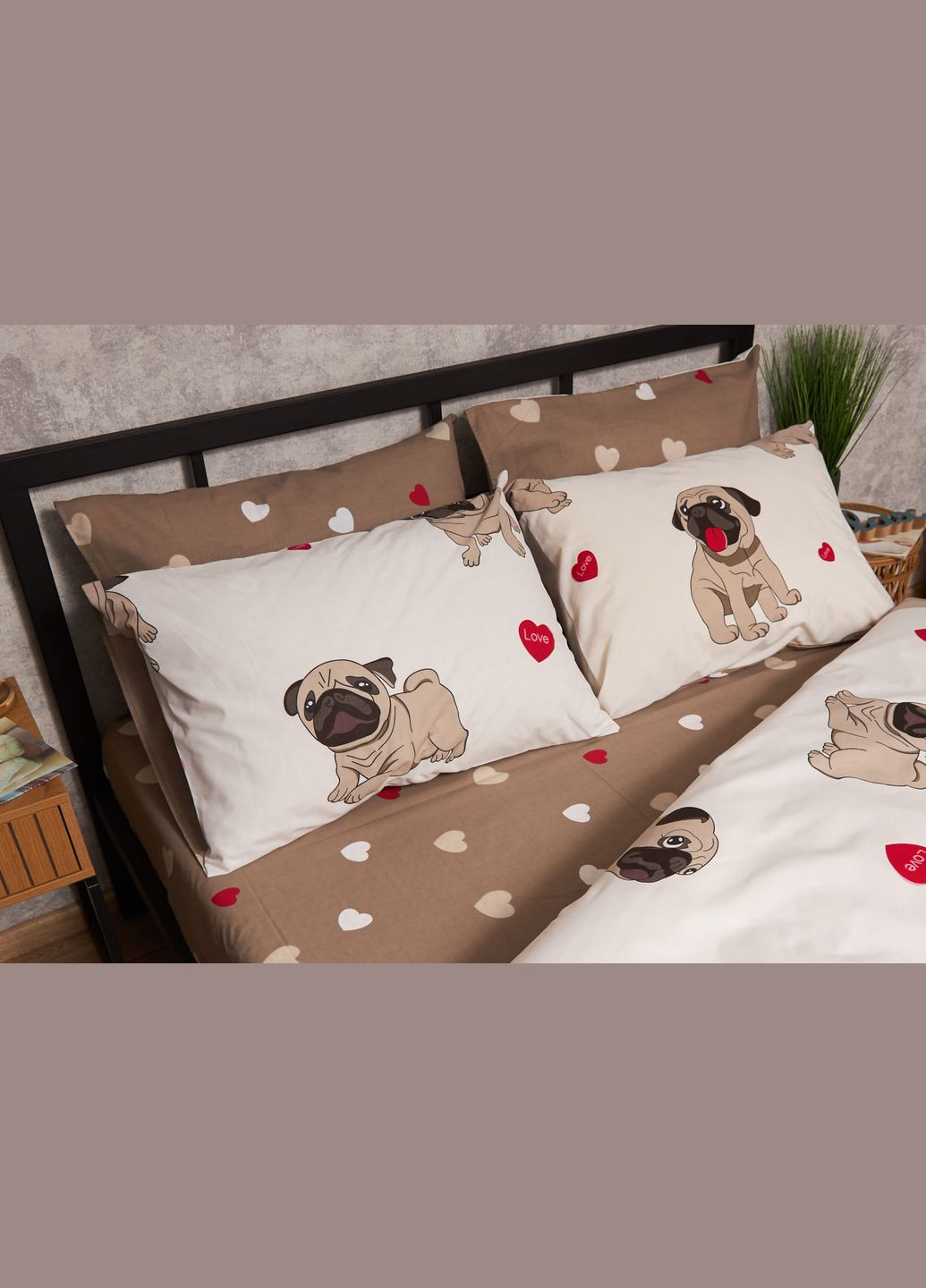 Набор наволочек Бязь Gold Люкс 40х40 2 шт MS-840000726 (MS-840000726) Moon&Star Bulldog Love (296984527)