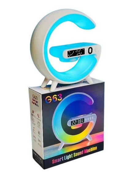 Світильник із бездротовою зарядкою телефону LED Wireless Charging Speaker G63 колонка нічник RGB-підсвічування TG (296925540)