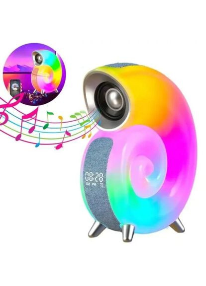 Бездротова міні смарт колонка 4 в 1 з блютуз Сonch Music Light, 256 режимів освітлення No Brand (314822692)