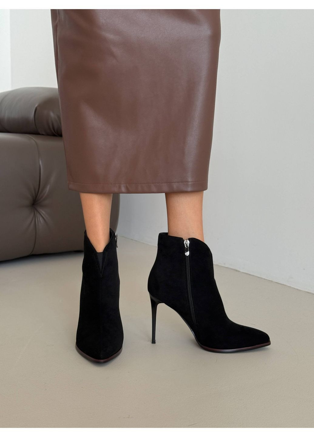 Черные демисезонная демисезонные ботильоны No Brand