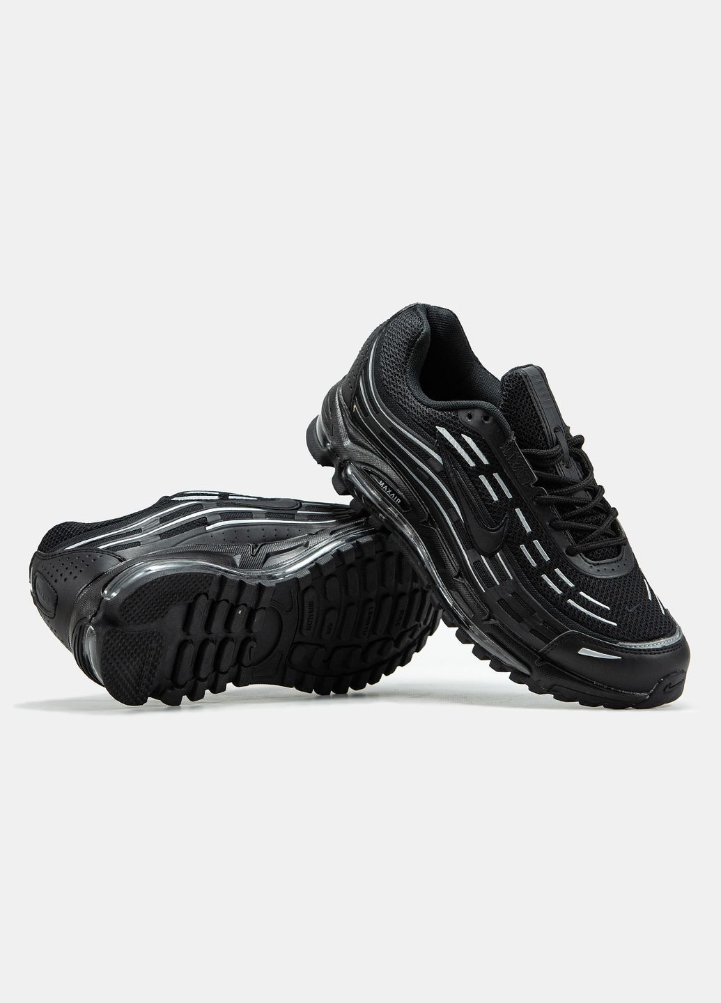Мужские и женские кроссовки Nike Air Max TL 2.5 Black White | Найк Аир Макс ТЛ 2.5 черные белые No Brand чёрные демисезоны (332770680)
