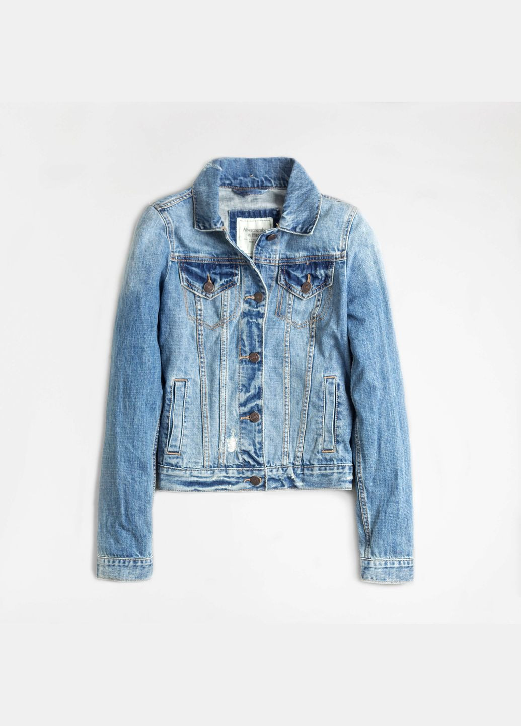 Синя демісезонна джинсова куртка af8136w Abercrombie & Fitch