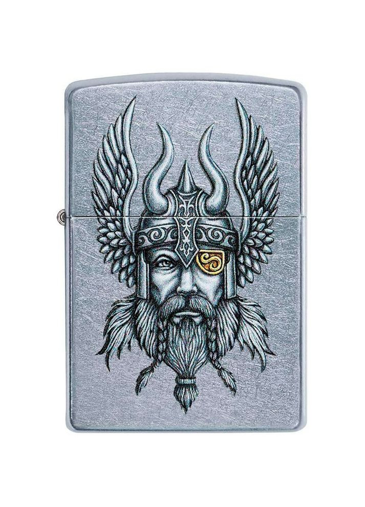 Комплект Зажигалка Viking Warrior Design 29871 + Подарочная упаковка + Бензин + Кремни Zippo (316518012)
