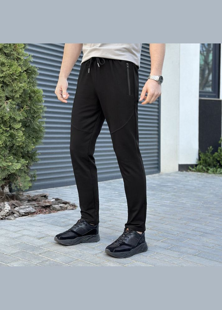 Черные повседневный демисезонные прямые брюки Pobedov