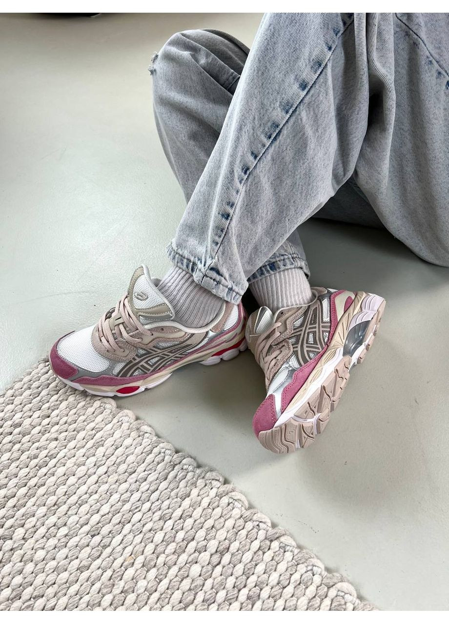 КРОСІВКИ ЖІНОЧІ ASICS GEL NYC WHITE PINK АСІКС ГЕЛЬ НЮК No Brand рожеві демісезони (367174303)