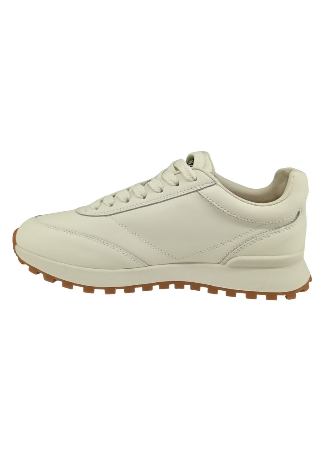 Белые всесезонные женские кроссовки молочные белые кожаные l-13-2r 23 см(р) Lonza