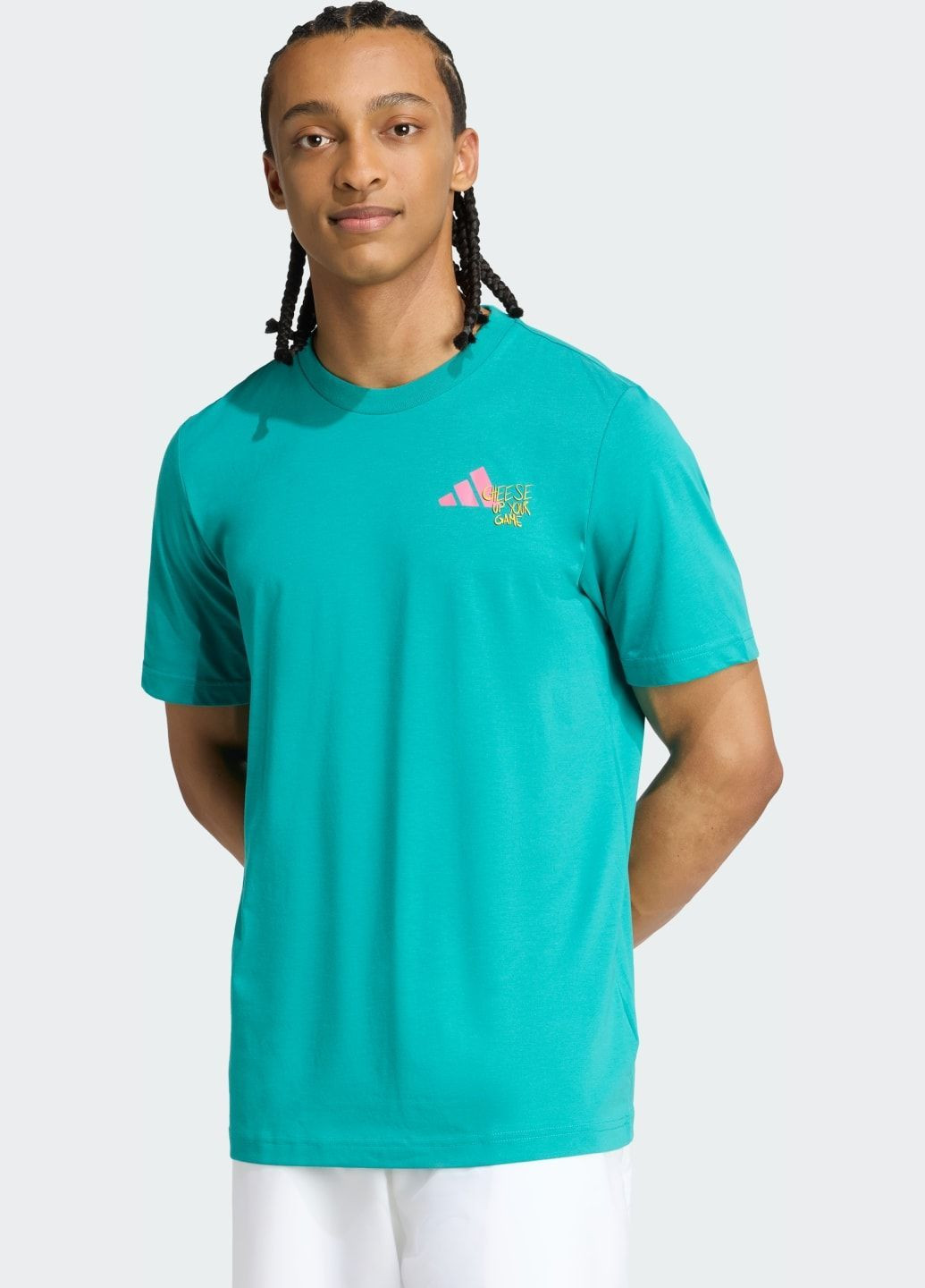 Зелена футболка padel graphic adidas