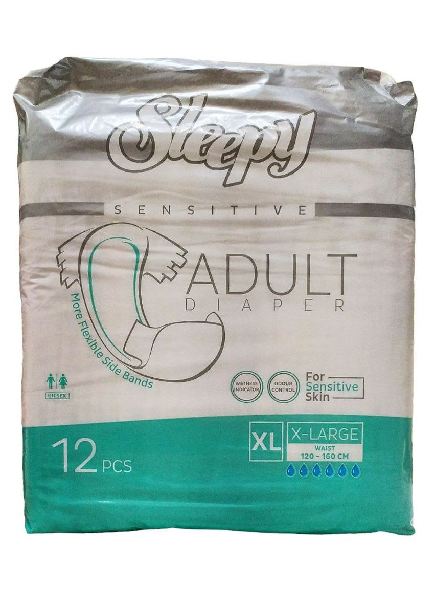 Підгузники для дорослих SENSITIVE ADULT XL 12шт Туреччина Sleepy (358936416)