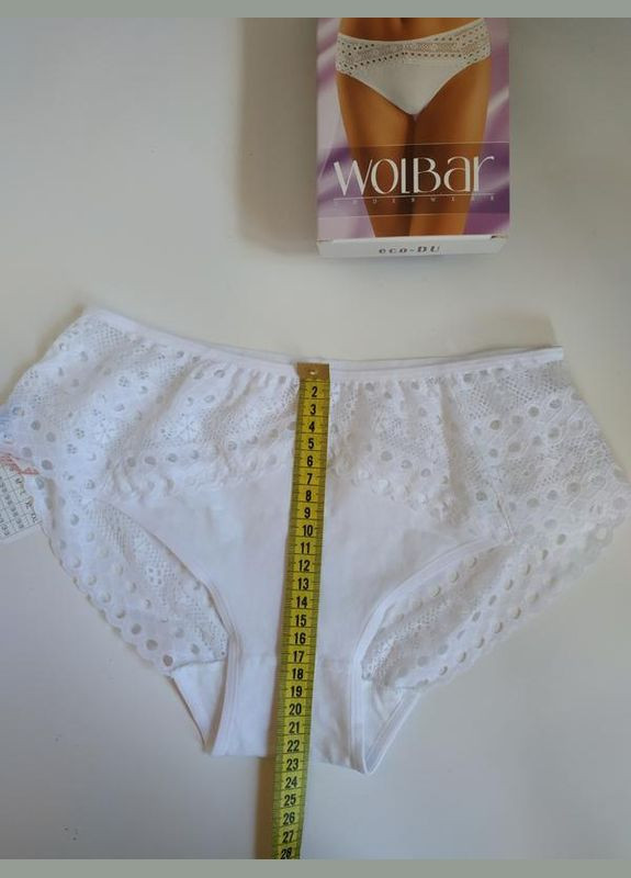 Нежные белые хлопковые с кружевом женские трусики eco-du волбар Wolbar (369612974)