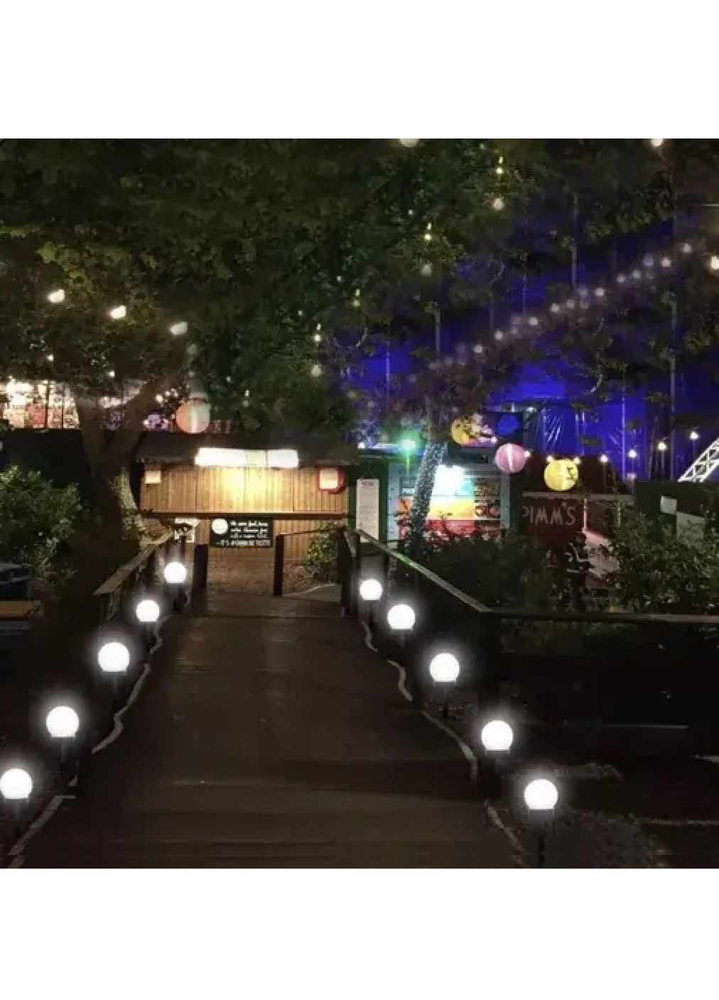 Набор комплект садовых светильников ламп на солнечных батареях с сумеречным датчиком 6 штук (477675-Prob) Шары Unbranded (298967500)