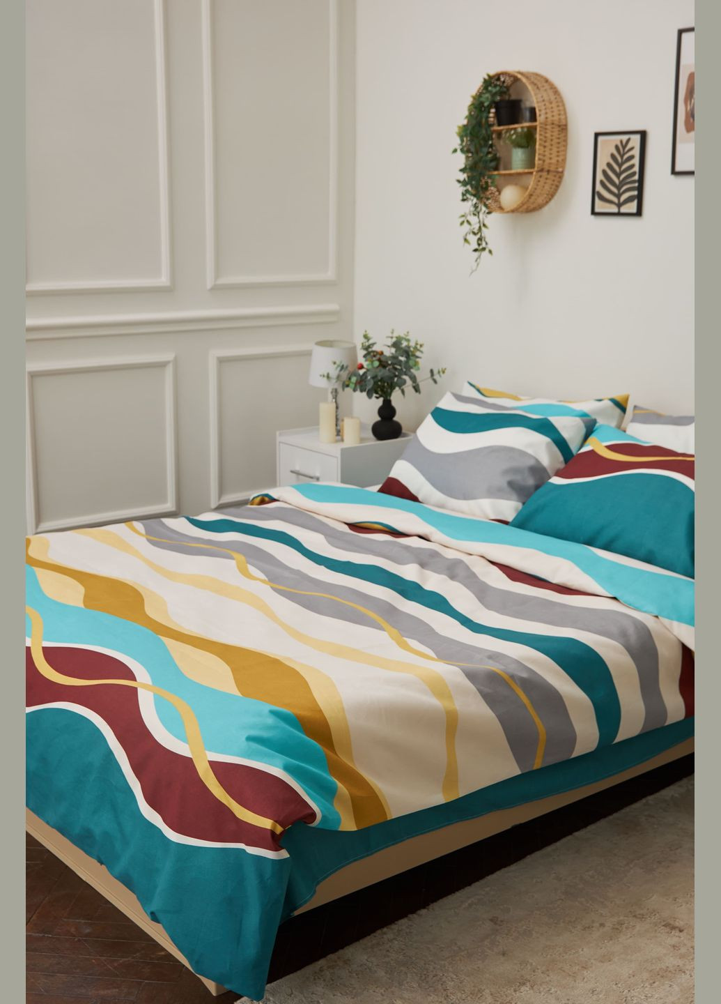 Комплект постільної білизни сімейний 160х220х2 наволочки 4х70х70 Микросатин Premium (MS-820001457) Moon&Star Tangerine (285717460)