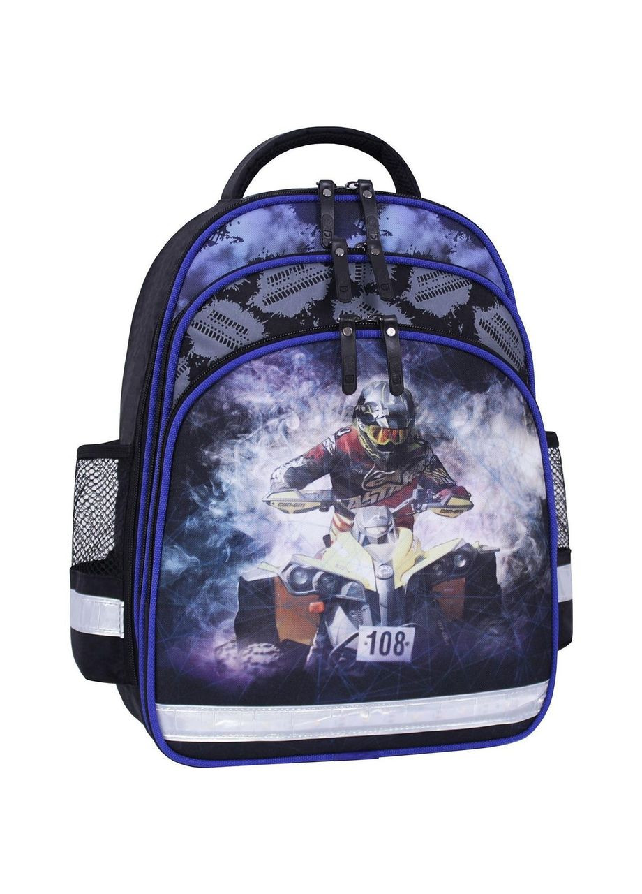 Шкільний рюкзак для хлопчиків 14л зі світловідбиваючими елементами чорний 505 Mouse (00513702) Bagland (340452507)