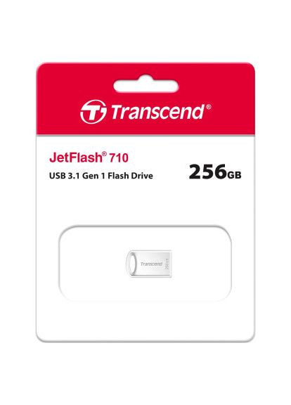 USB флеш накопитель (TS256GJF710S) Transcend 256GB JetFlash 710 Silver USB 3.1 (366695950)