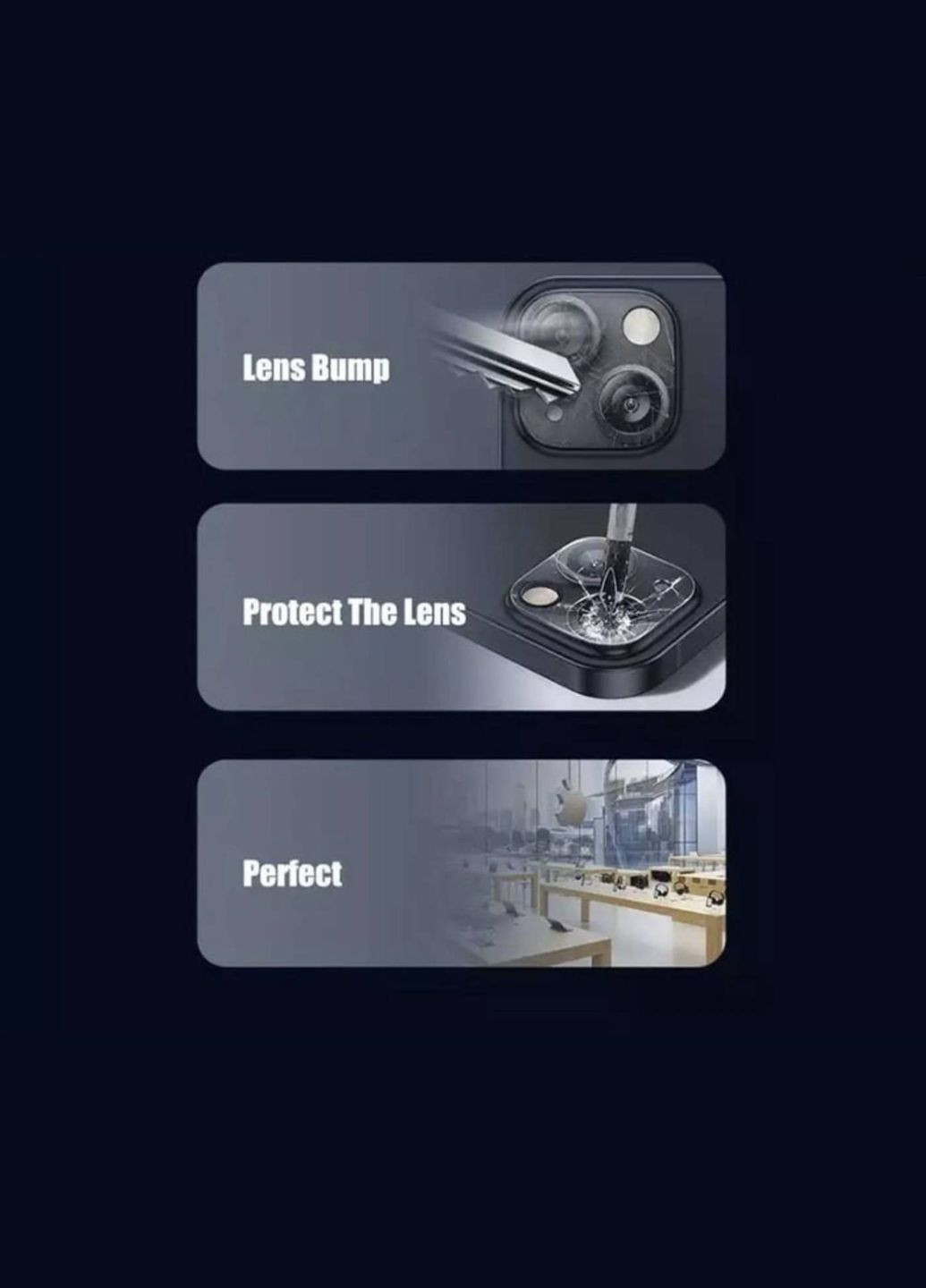 Захисне скло на камеру айфон 11 Pro (iPhone 11 Pro) 1 шт Прозорий CHOICE (341534093)