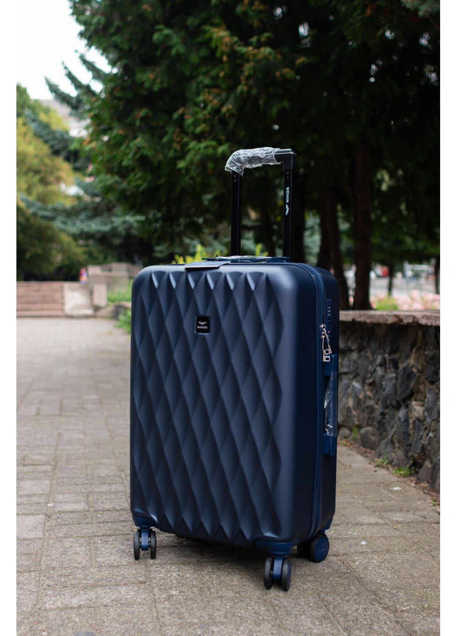 Валіза пластикова ручна поклажа S, колір бордовий Wings 190 (361154857)