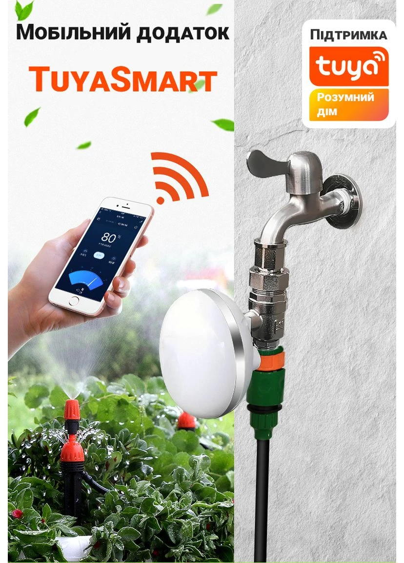 Умный Wi-Fi шаровой кран с электроприводом SM-02w, садовый клапан для полива, поддержка Tuya, DN15, 1/2" uSmart (376267377)