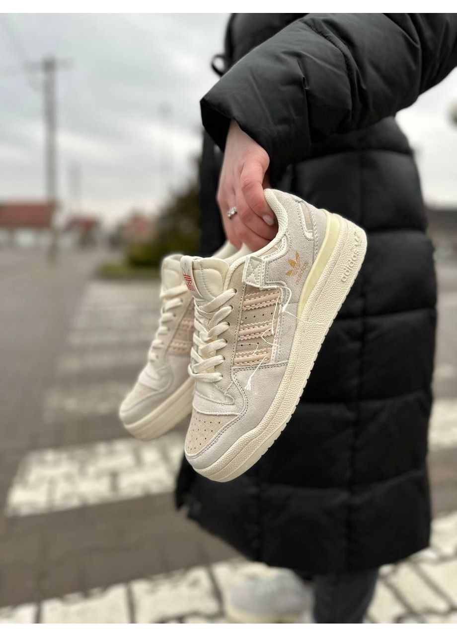 КРОСІВКИ ЖІНОЧІ ADIDAS FORUM 84 LOW PREMIUM BEIGE V2 АДІДАС ФОРУМ 84 No Brand бежеві демісезони (367172313)