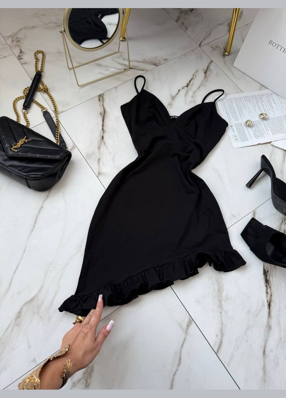 Чорна коктейльна, вечірня жіноча сукня Україна однотонна