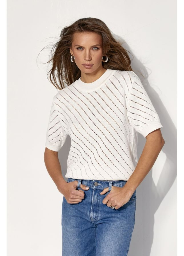 Жіночий топ з ажурним візерунком та рукавами (2860) Triko Bakh (360920064)