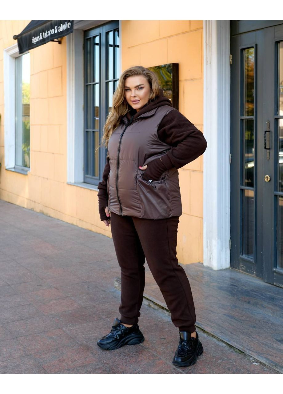 Жіночий флісовий костюм+жилетка з наповнювачем Nobilitas (364237349)