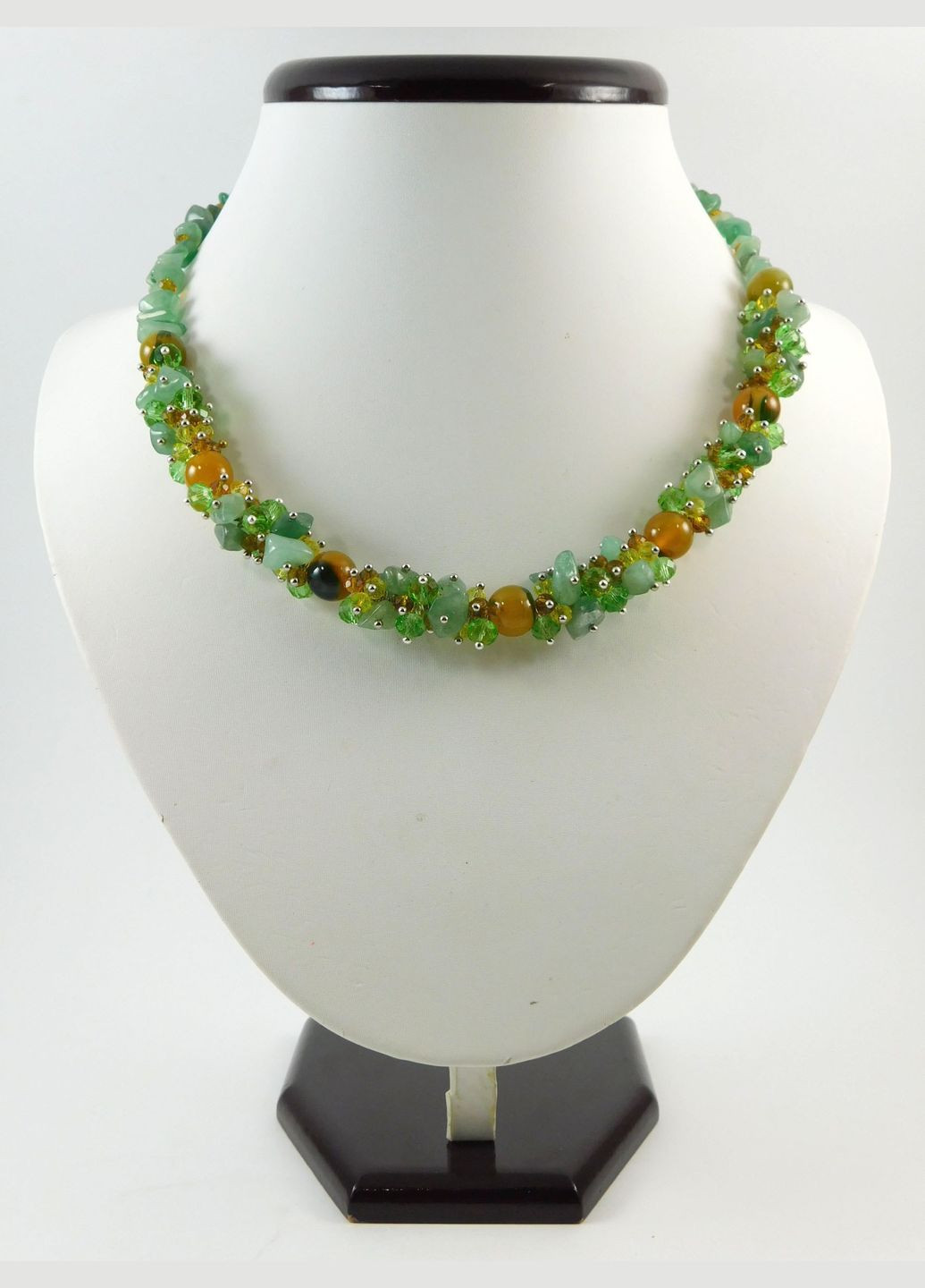 Намисто "Нефритова осінь" Агат, Нефрит Fursa fashion (322315810)