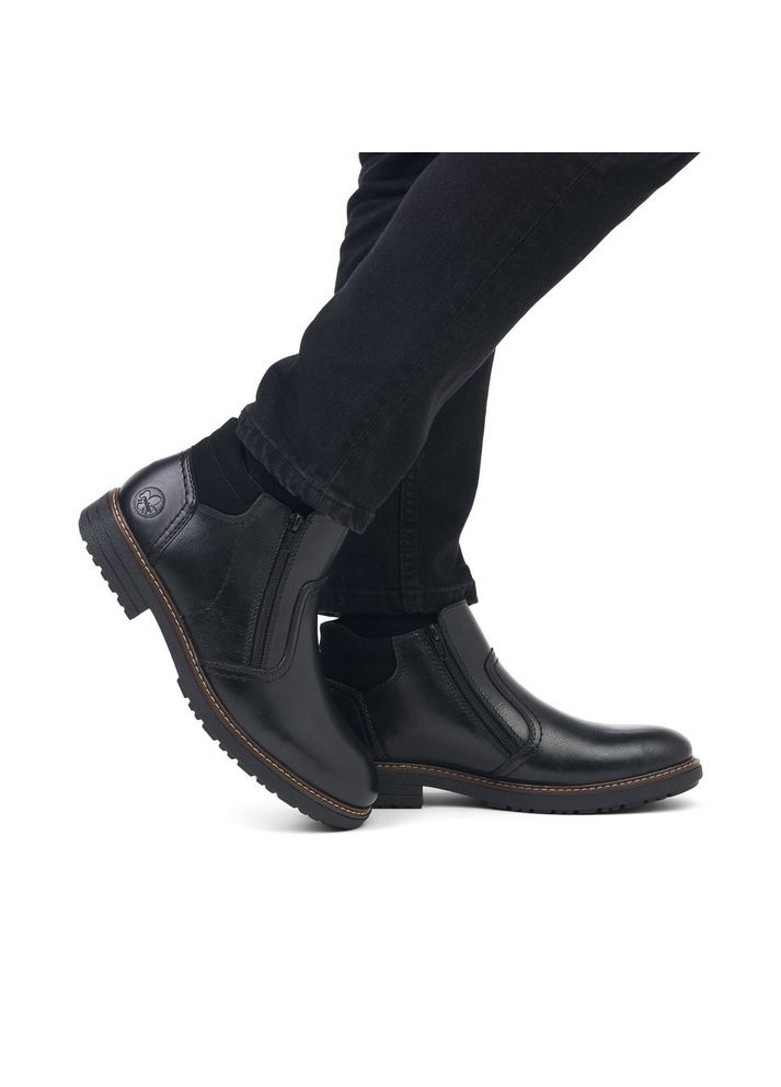 Черные зимние ботинки (р) кожа 0-2-2-33151-00 Rieker