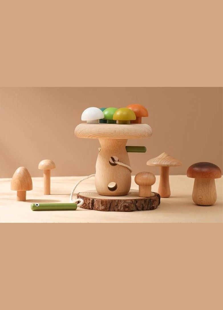 Дерев'яна іграшка гриб Asaki арт. 7241 Різнобарвний No Brand (303723478)