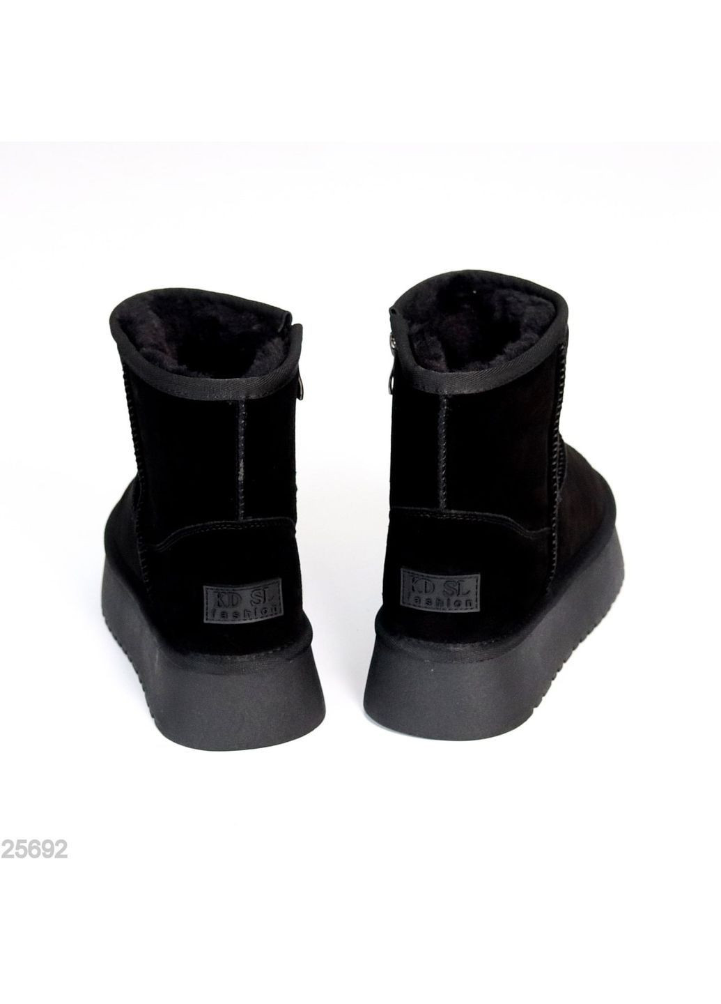 Угги Dorety зимние, натуральная замша, черные, теплые No Brand (365553037)