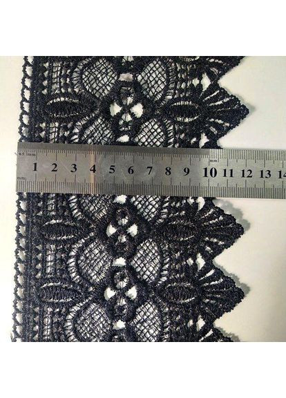 Кружево макраме 12 см (13 м) цвет-черный (40-L0370-3) Plus-plus (352747157)