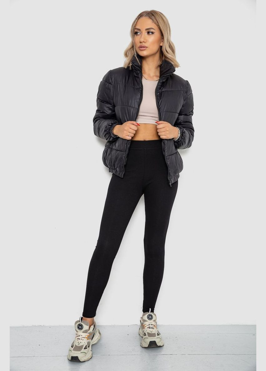 Чорна демісезонна куртка жіноча демісезонна Ager 244R007-5