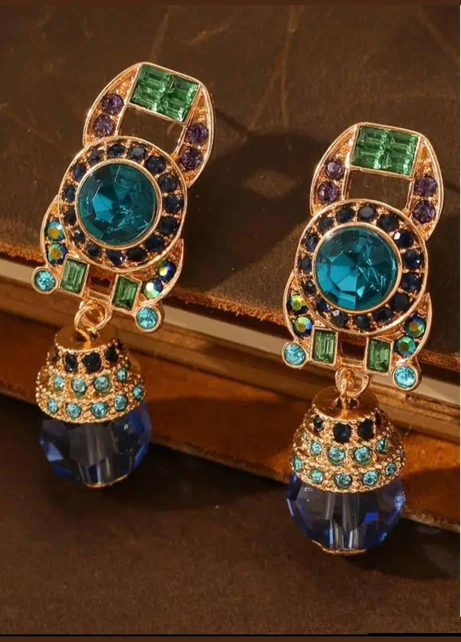 Вінтажний стиль: розкішні сережки в стразах, 10-838 Fashion Jewelry (336550577)