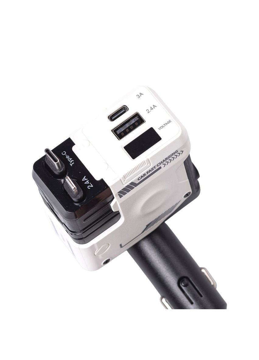 Автомобильное зарядное устройство с выдвижными кабелями и USB Type-C для смартфонов и планшетов быстрое зарядное устройство ProDobro (364193022)