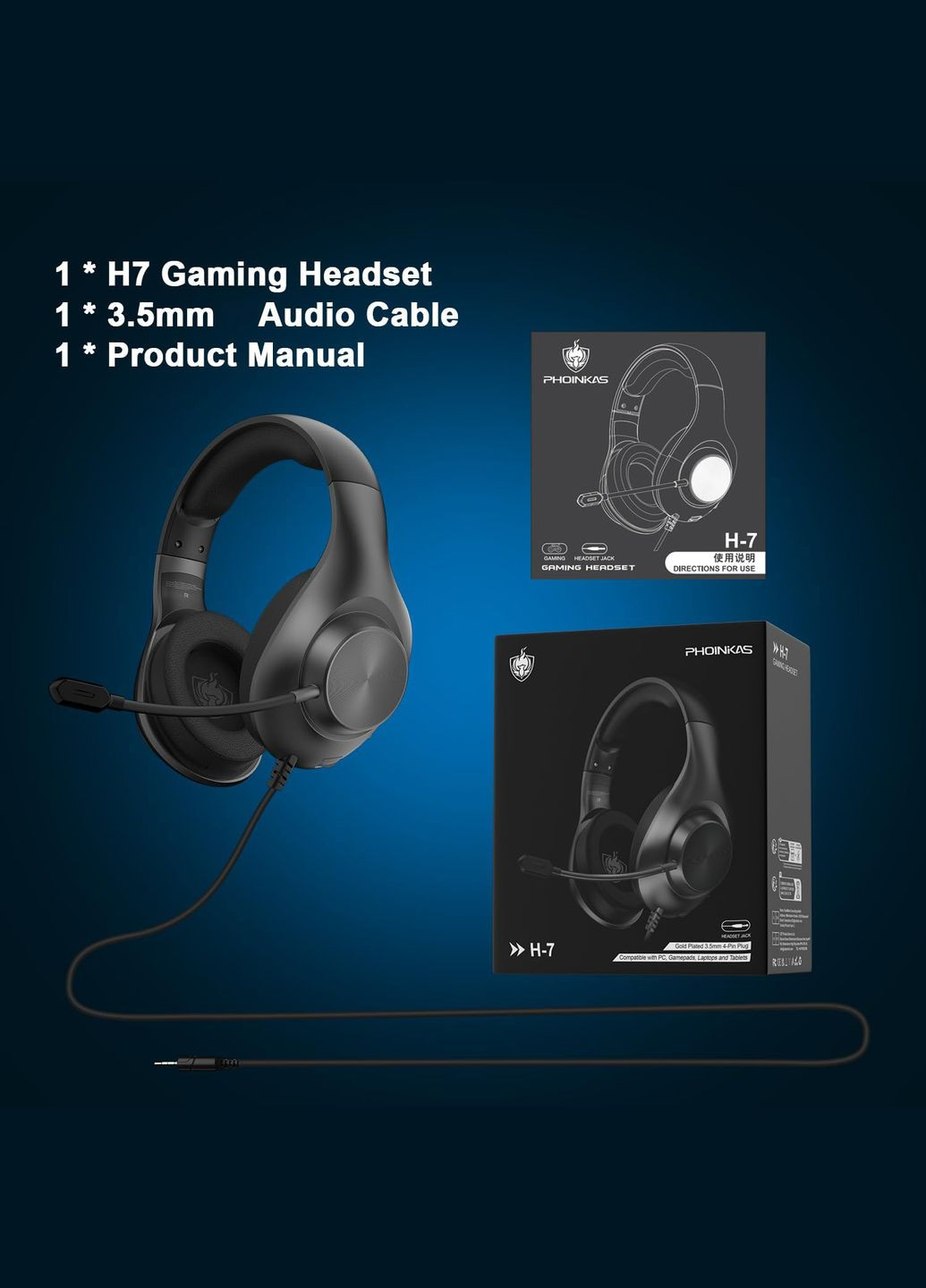 Ігрові навушники Each H-7 з мікрофоном ( ) Kotion Each (315435708)