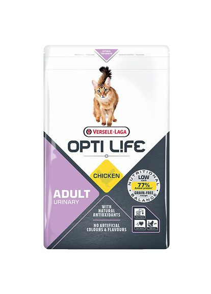 Сухой беззерновой суперпремиум корм для котов, склонных к мочекаменной болезни Opti Life Urinary курица 1 кг (5410340413166) Versele-Laga (364788848)