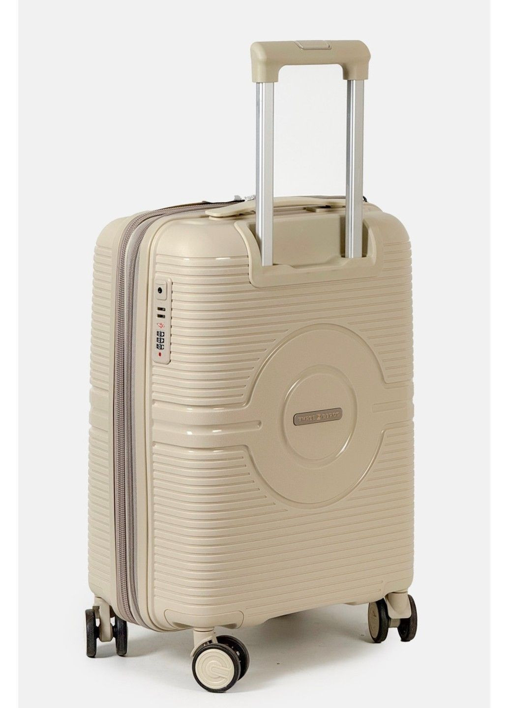 Маленький пластиковый чемодан ручная кладь 2022-28-3GR Three Birds (370944543)