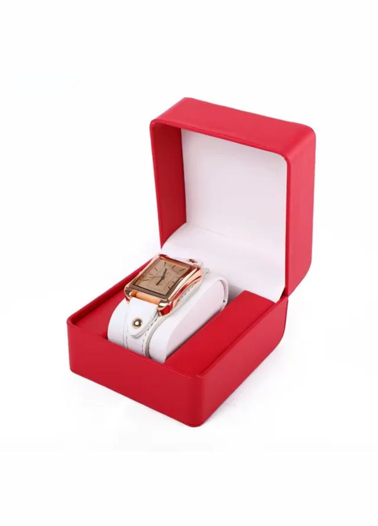 Подарочная коробка для наручных часов. Коробка для часов красная ЭКО кожа No Brand (330245689)