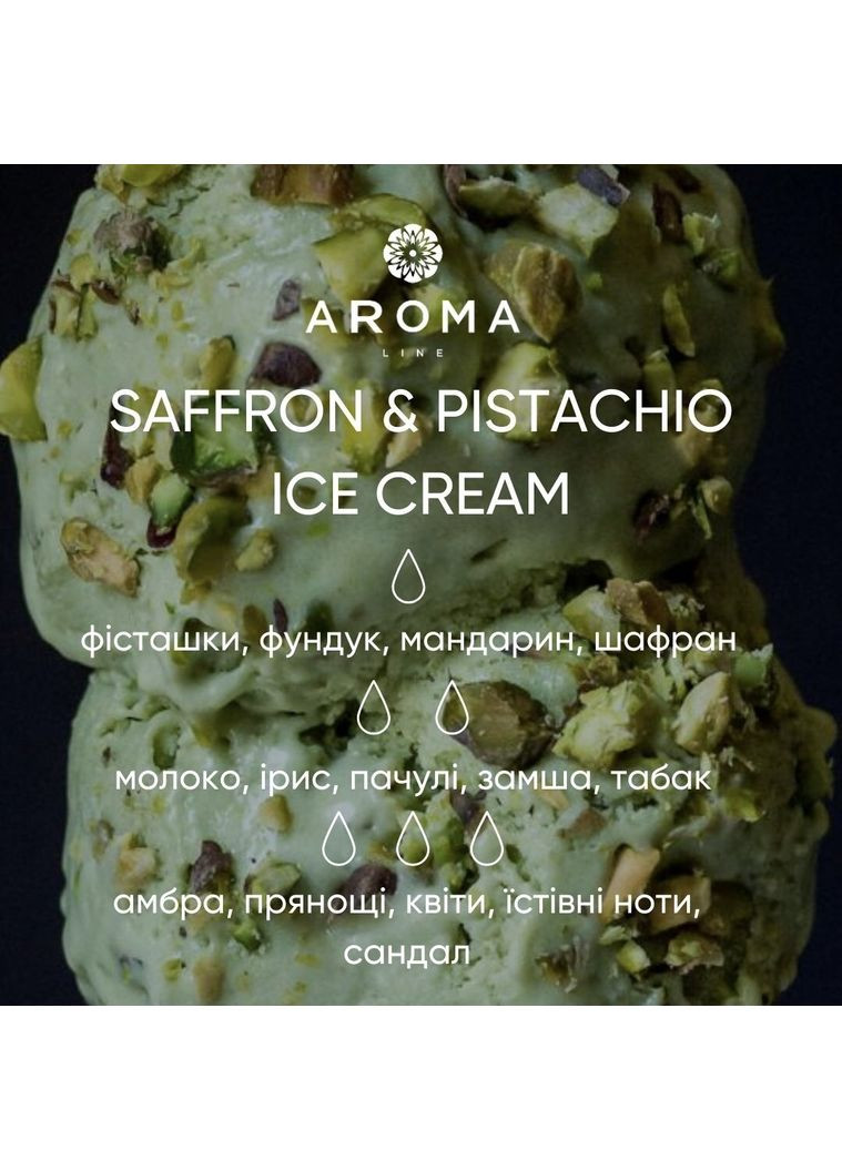 Аромат / Віддушка SAFFRON & PISTACHIO ICE CREAM 100 гр - для аромадифузорів, мила та косметичних засобів Aroma line (322244204)