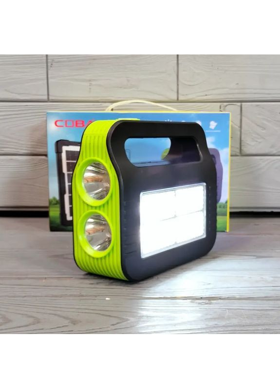 Фонарь с солнечной панелью и двумя лампочками, встроенным аккумулятором Coba CB-999B (368576267)