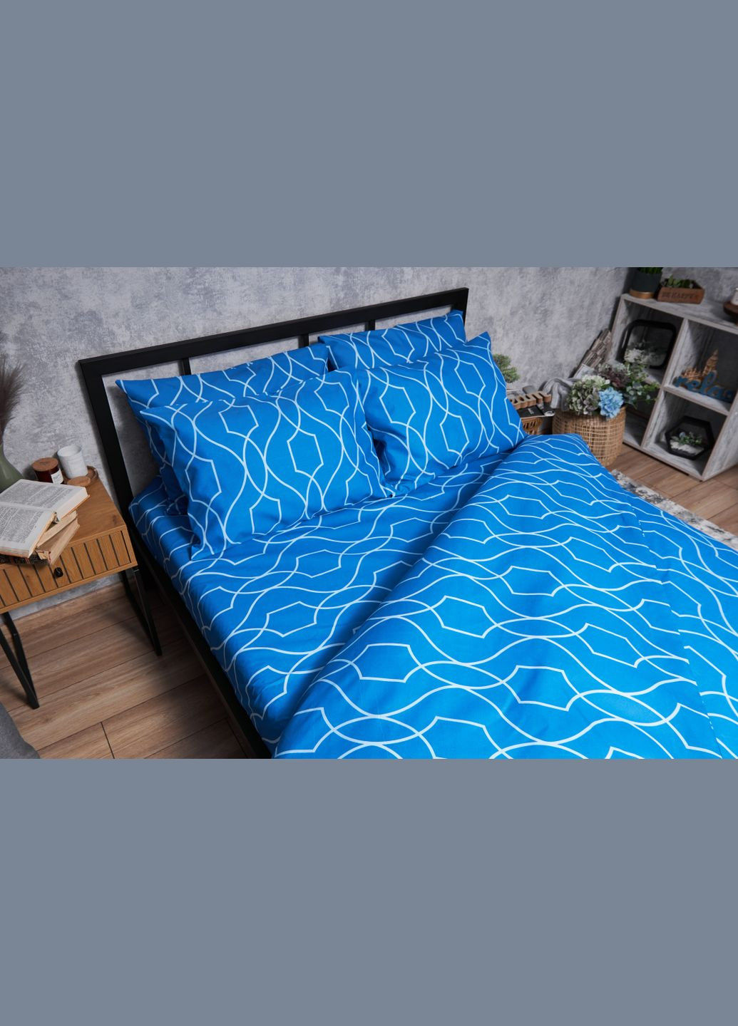 Комплект постільної білизни Микросатин Premium «» Сімейні 143х210х2 наволочки 2х50х70 (MS-820005171) Moon&Star Ocean Breeze (293148154)