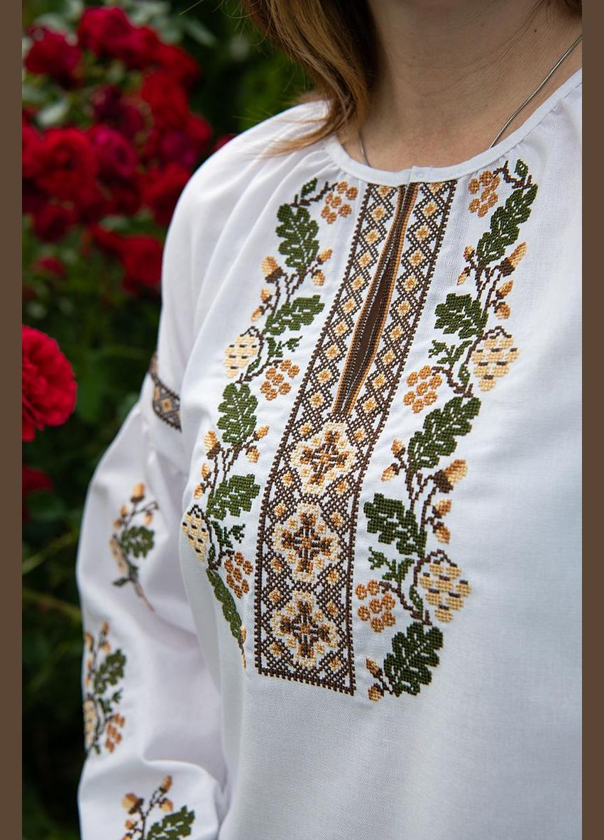 Жіноча вишиванка Дуб біла V&V 7292 (347164305)