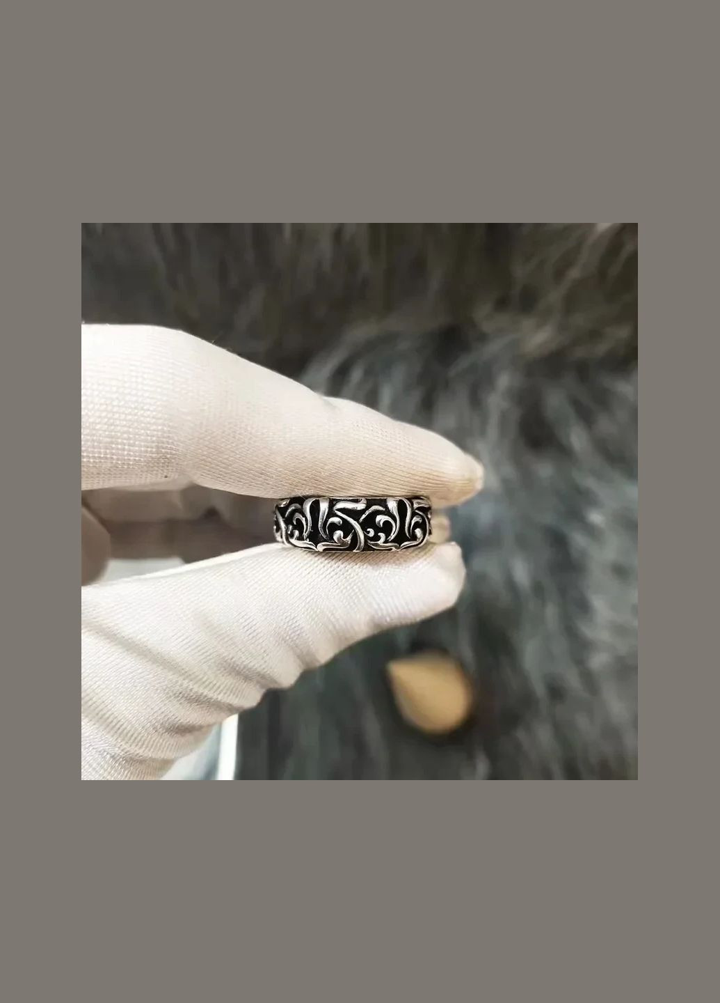 Кольцо стальное с давними узорами и текстом размер 18 Fashion Jewelry (294909923)